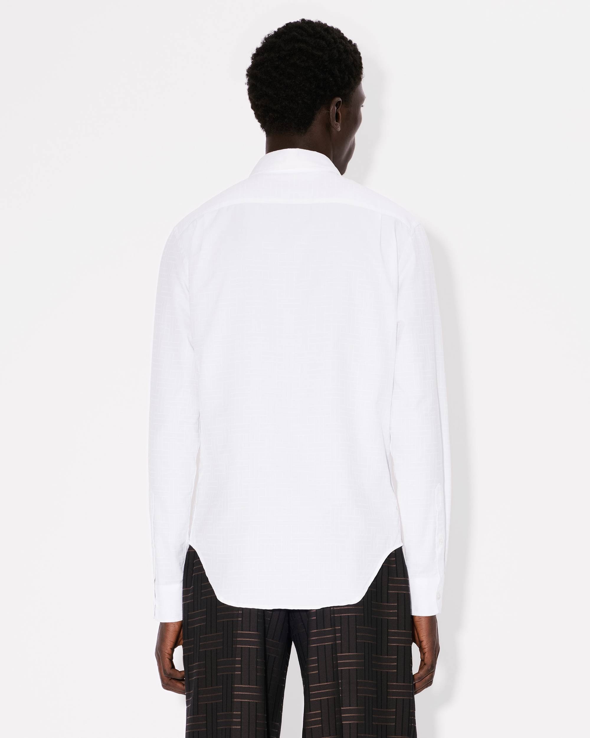'KENZO Weave' slim shirt in cotton jacquard - 4
