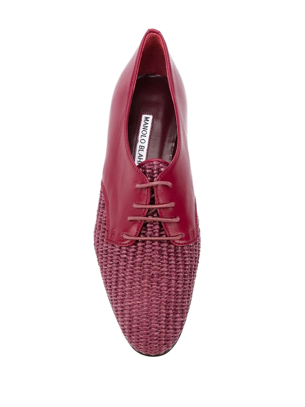 Neta raffia lace-up shoes - 4