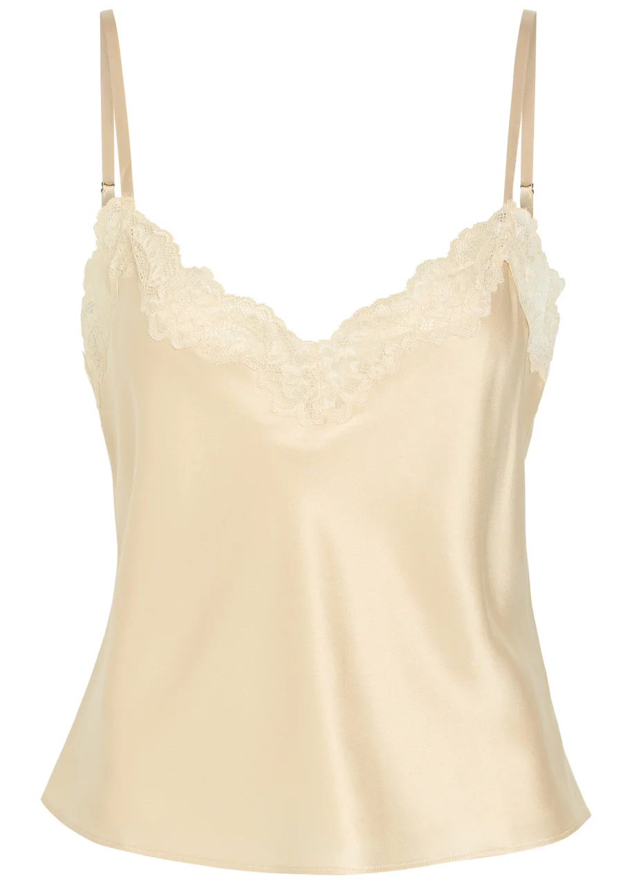 Reformation Teddy V-neck Silk Slip top - 1