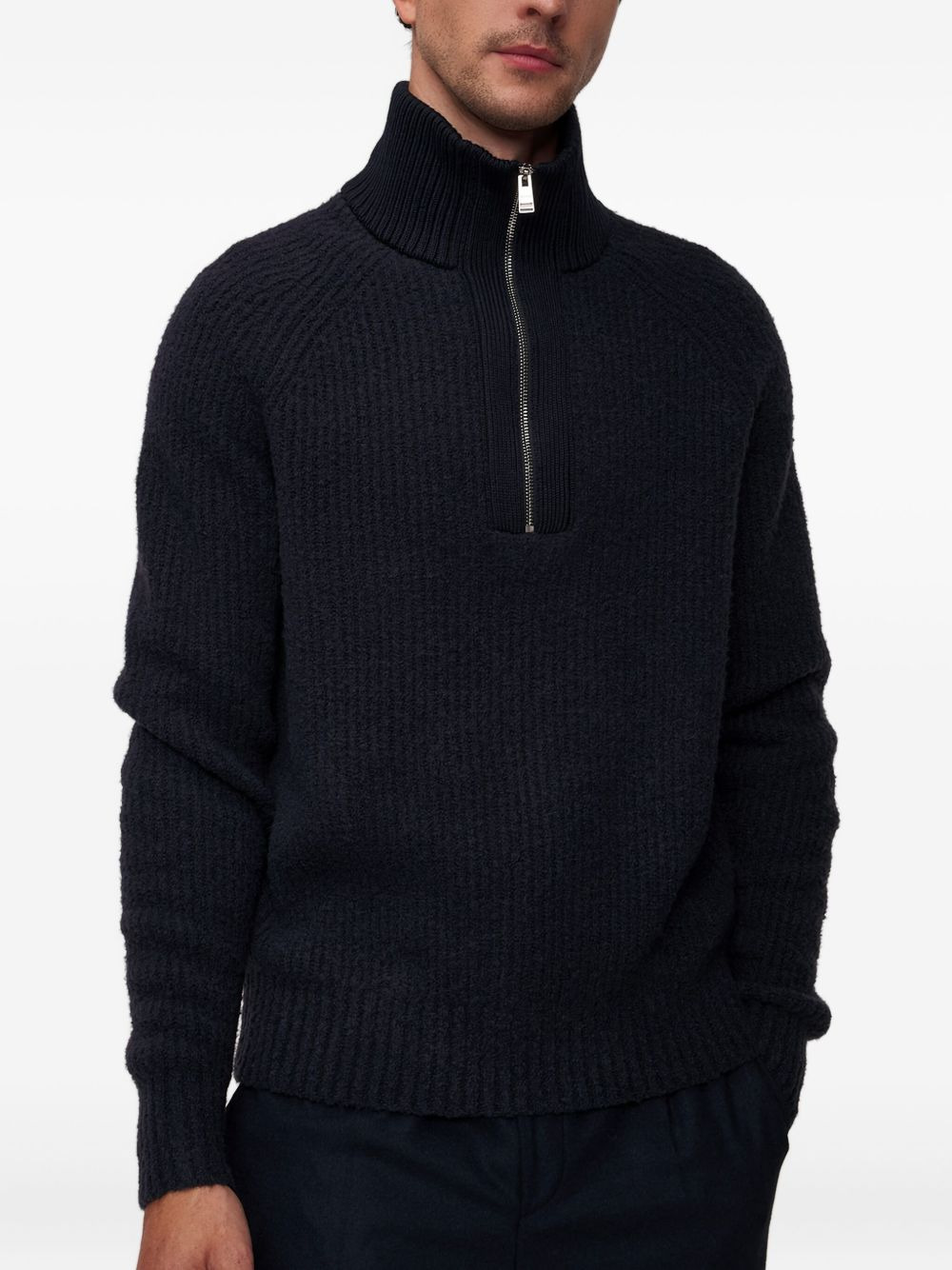 high-neck half-zip sweater - 3