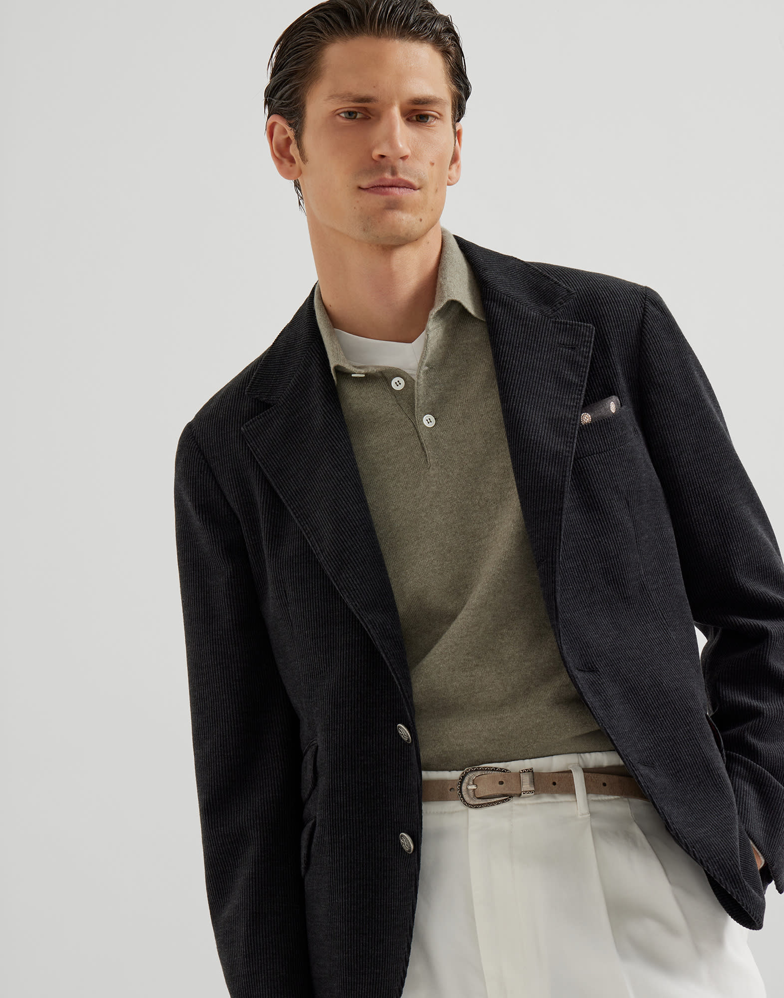 Cashmere polo-style sweater - 4