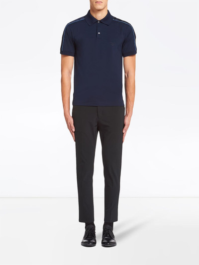 Prada embroidered logo polo shirt outlook