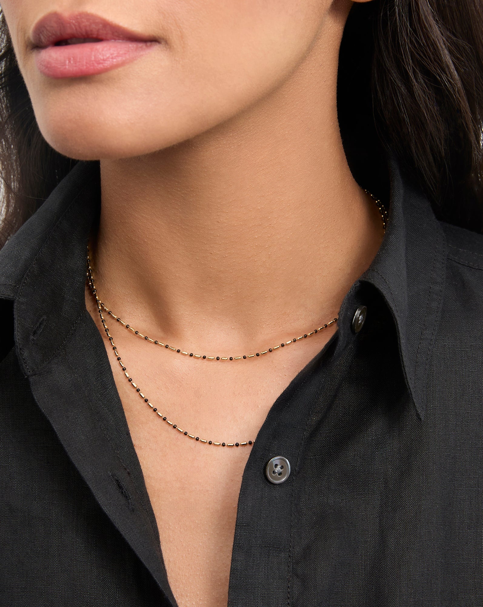 ENAMEL BEAD CHAIN NECKLACE - 7