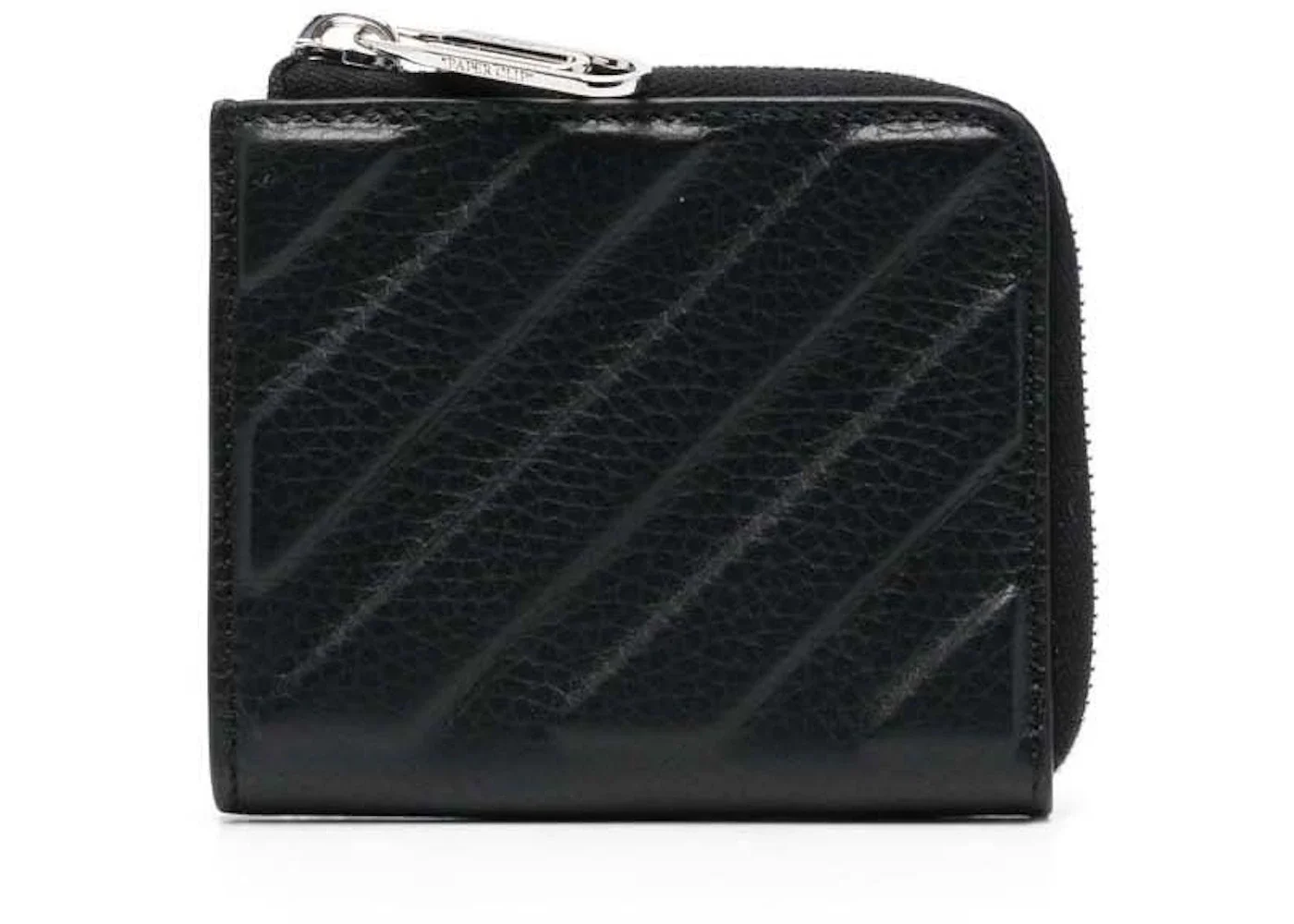Off-White Binder Leather Card Holder Black - 1