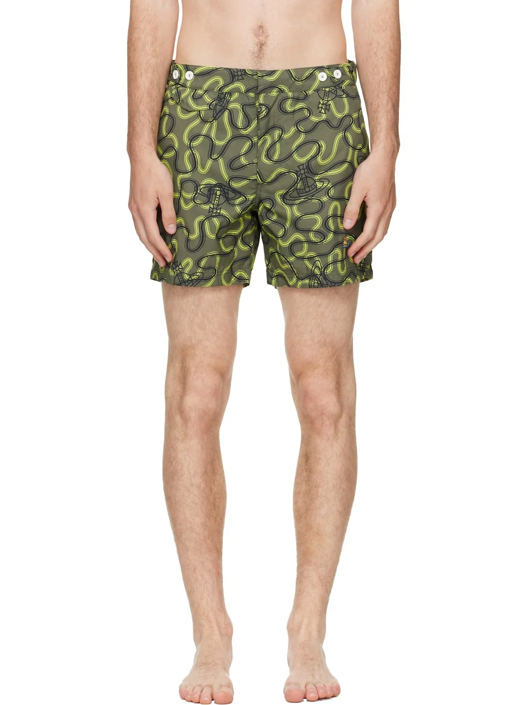 Khaki Classic Boxer Swim Shorts - 1