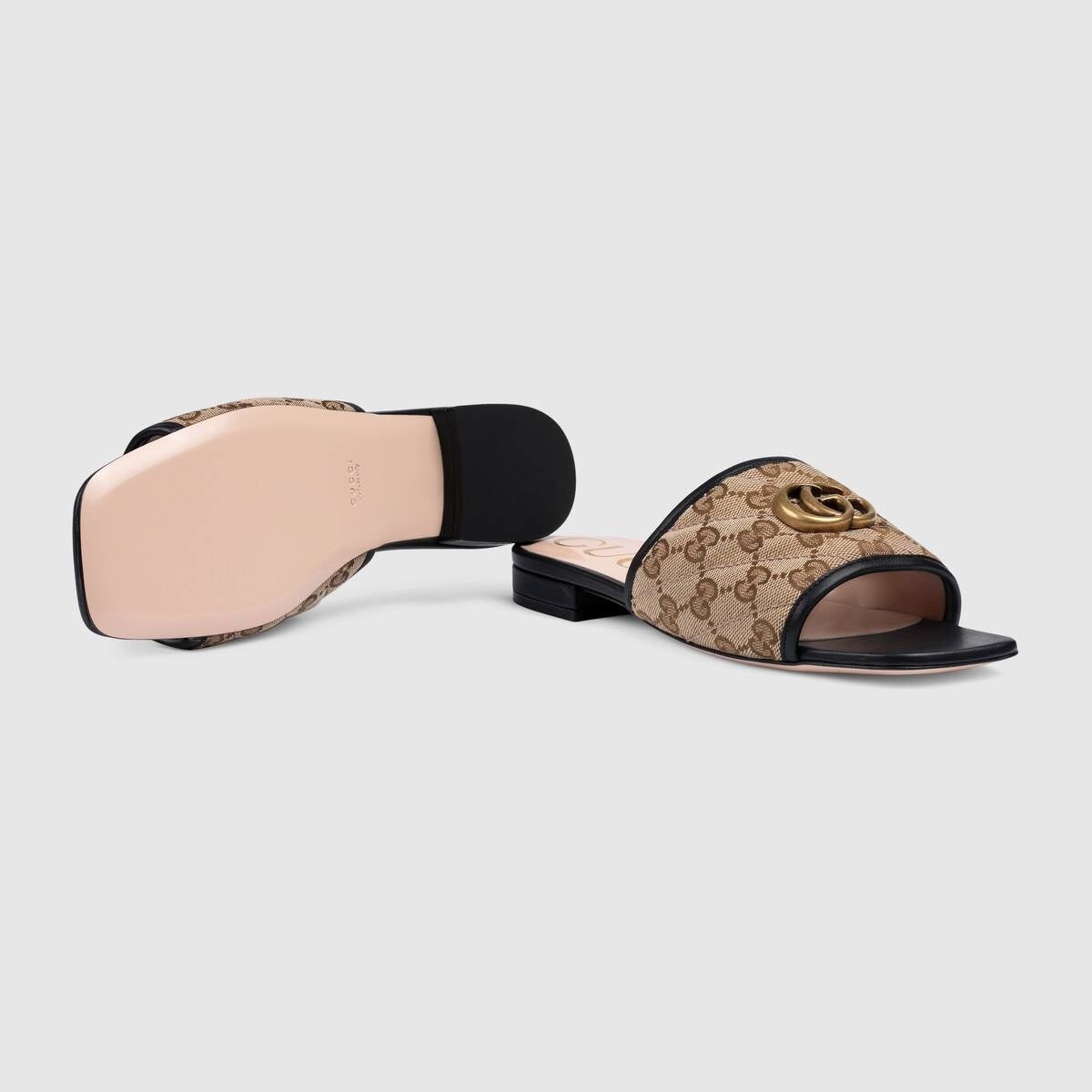 Gucci GG Matelasse Canvas Slide Sandals - 3