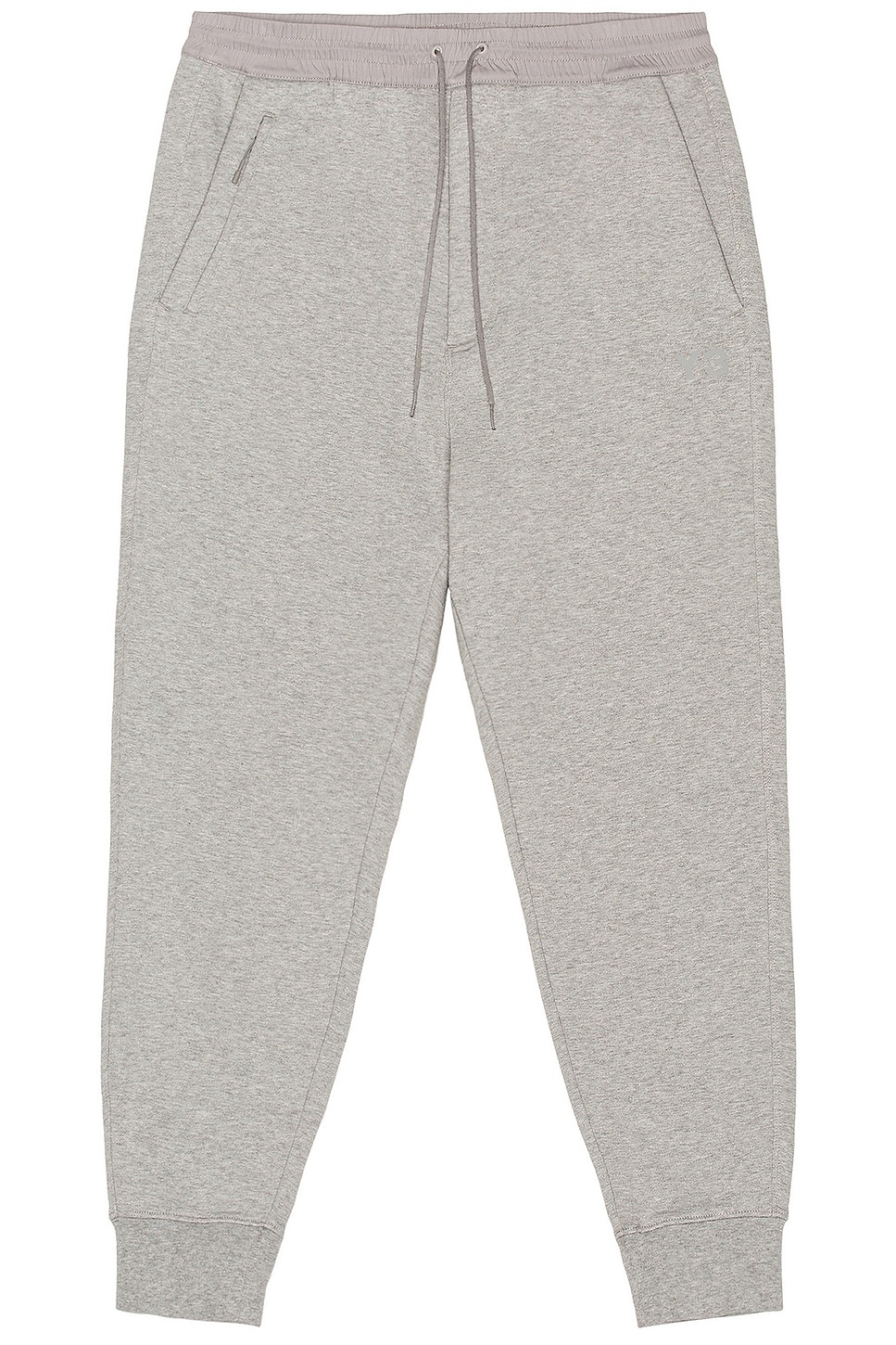 Classic Terry Cuffed Pants in Medium Grey Heather - 1