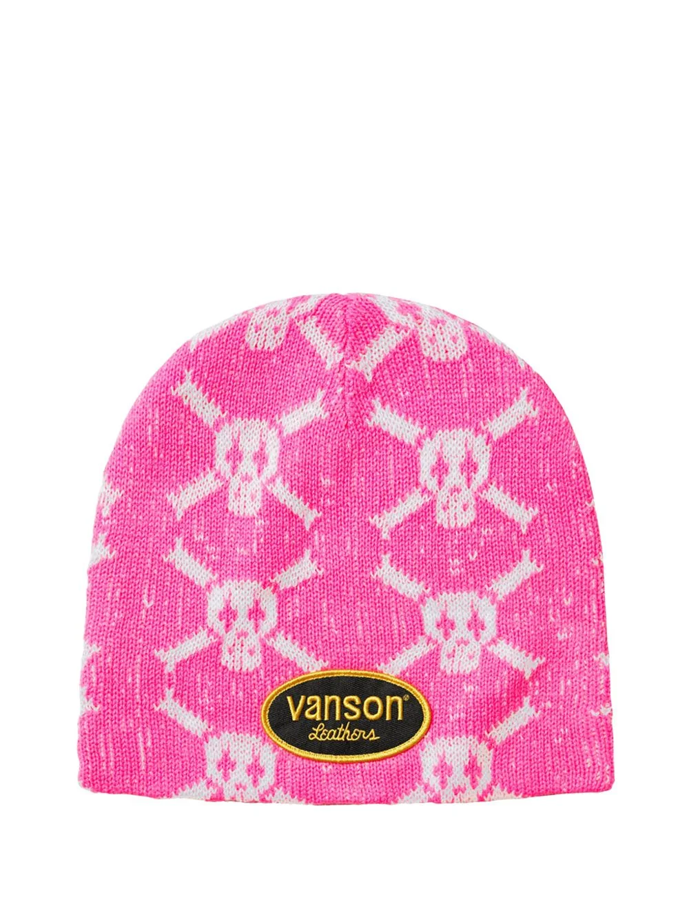 x Vanson Leathers skull-intarsia beanie hat - 1