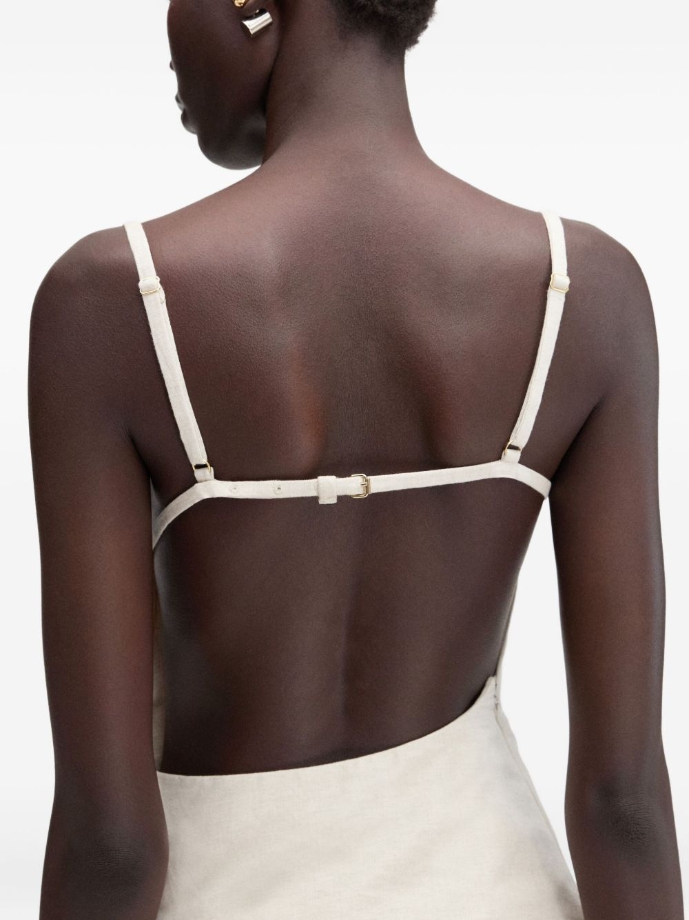 Saudade draped open-back maxi dress - 5