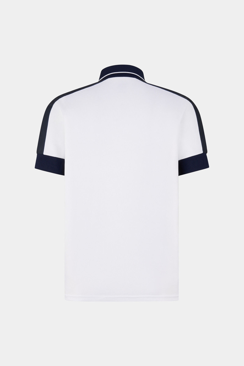 BOGNER Claudius Functional polo shirt in White/Navy blue outlook