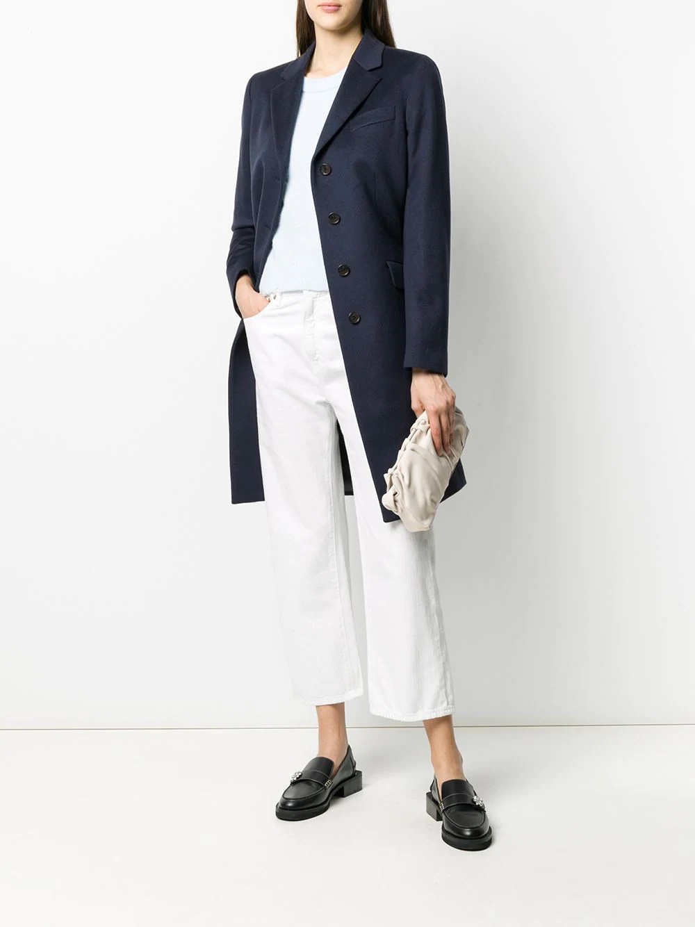 long-sleeved buttoned up coat - 2