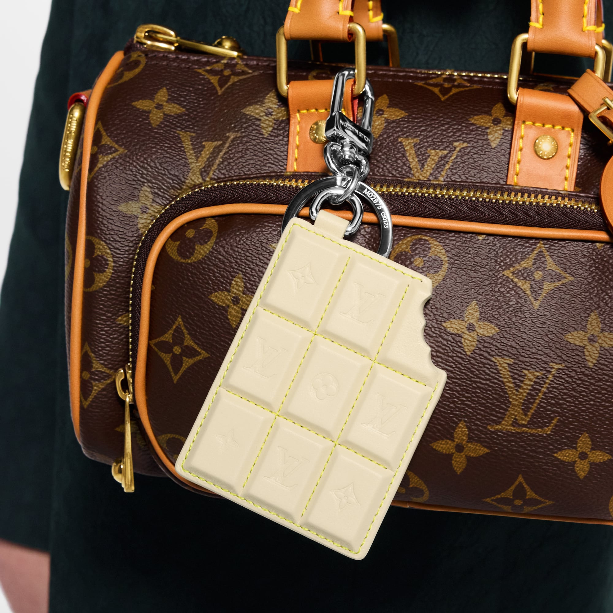 LV Chocolate Bar Key Holder and Bag Charm - 4