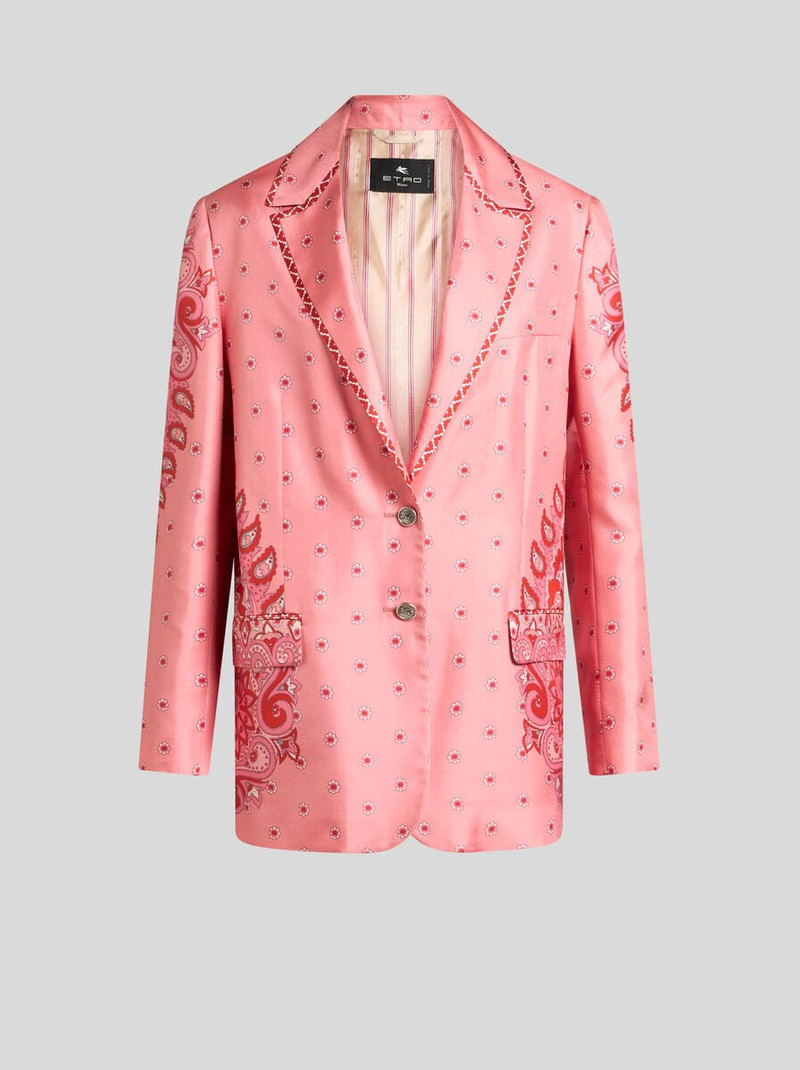 SILK TWILL JACKET WITH PEGASO BUTTONS 1