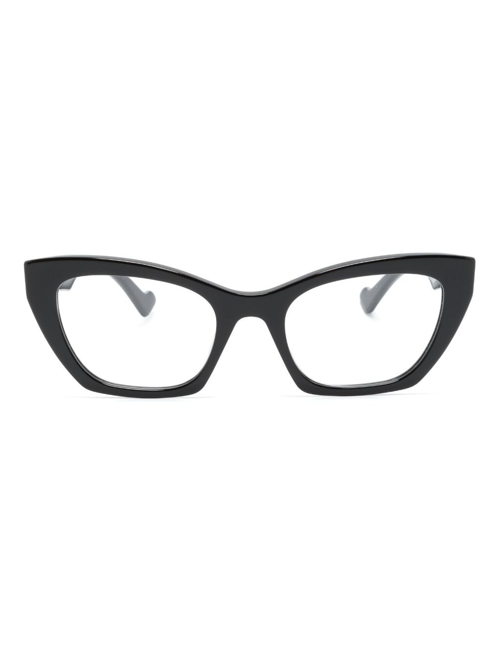 logo-plaque cat-eye-frame glasses - 1