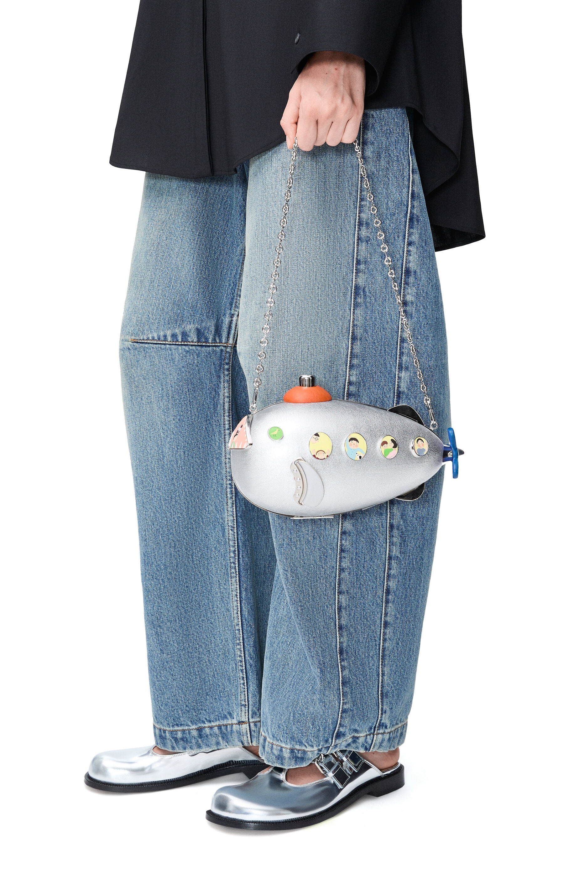 Submarine bag in metal and nappa - 2