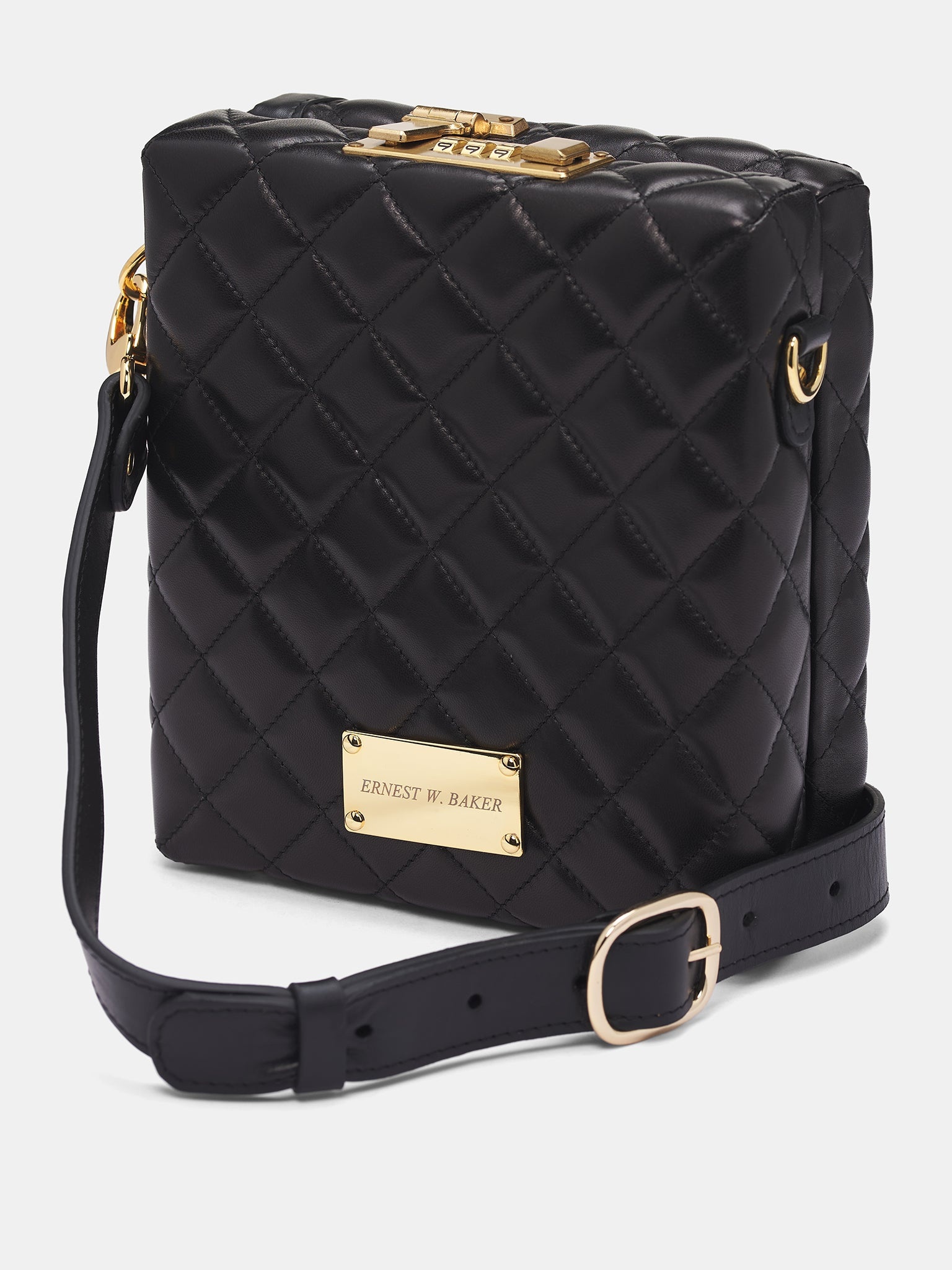 Black Quilted Leather Present Bag - 4