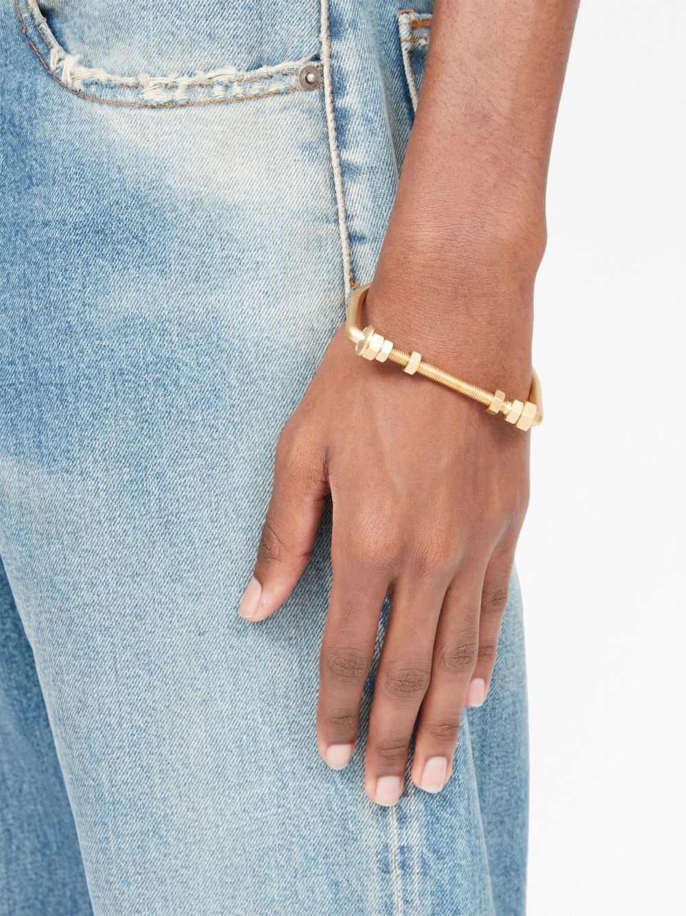 matte screw-detail bracelet - 3