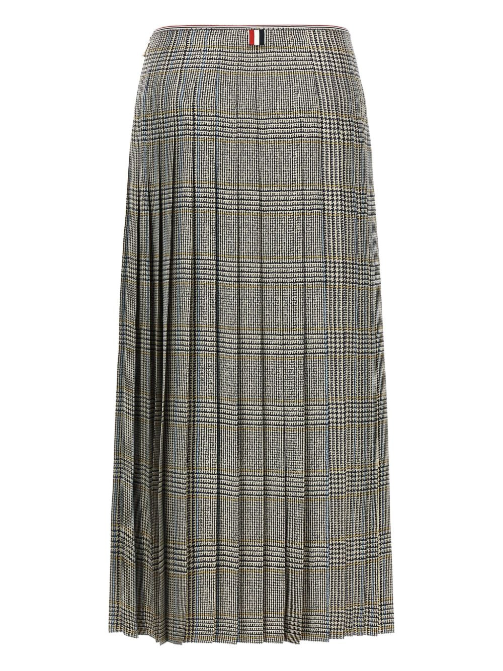 houndstooth-pattern pleated midi skirt - 2