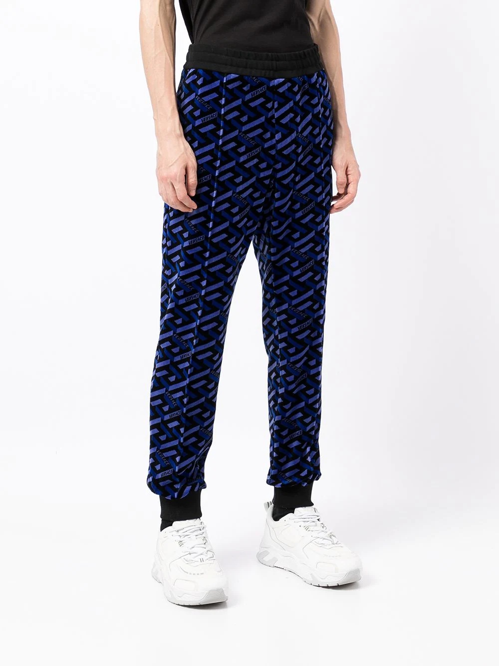 La Greca-print chenille track pants - 3