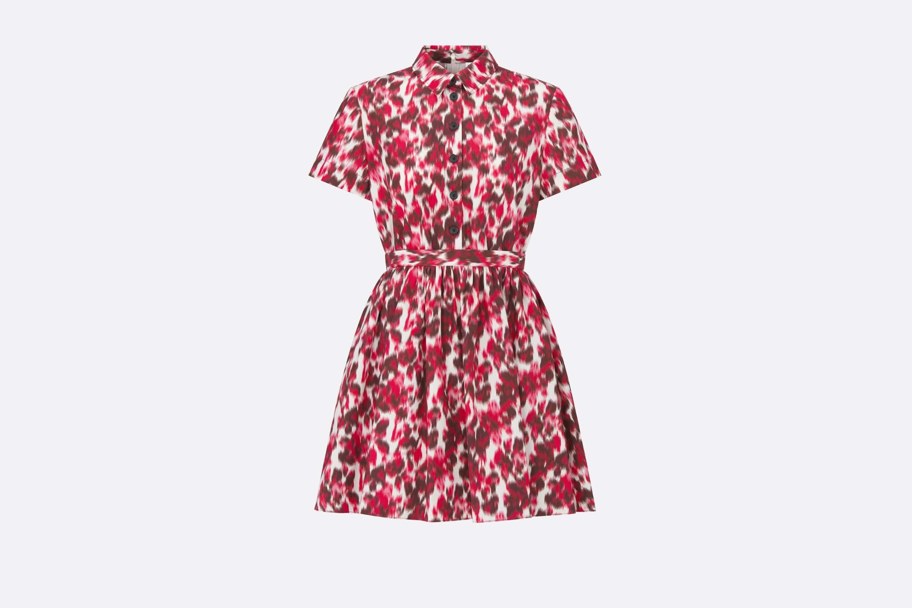 Short Flared Shirt Dress - 1