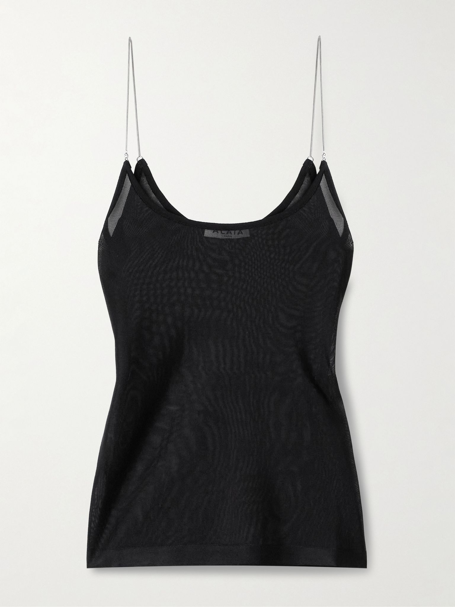 Embellished knitted camisole Black - 1