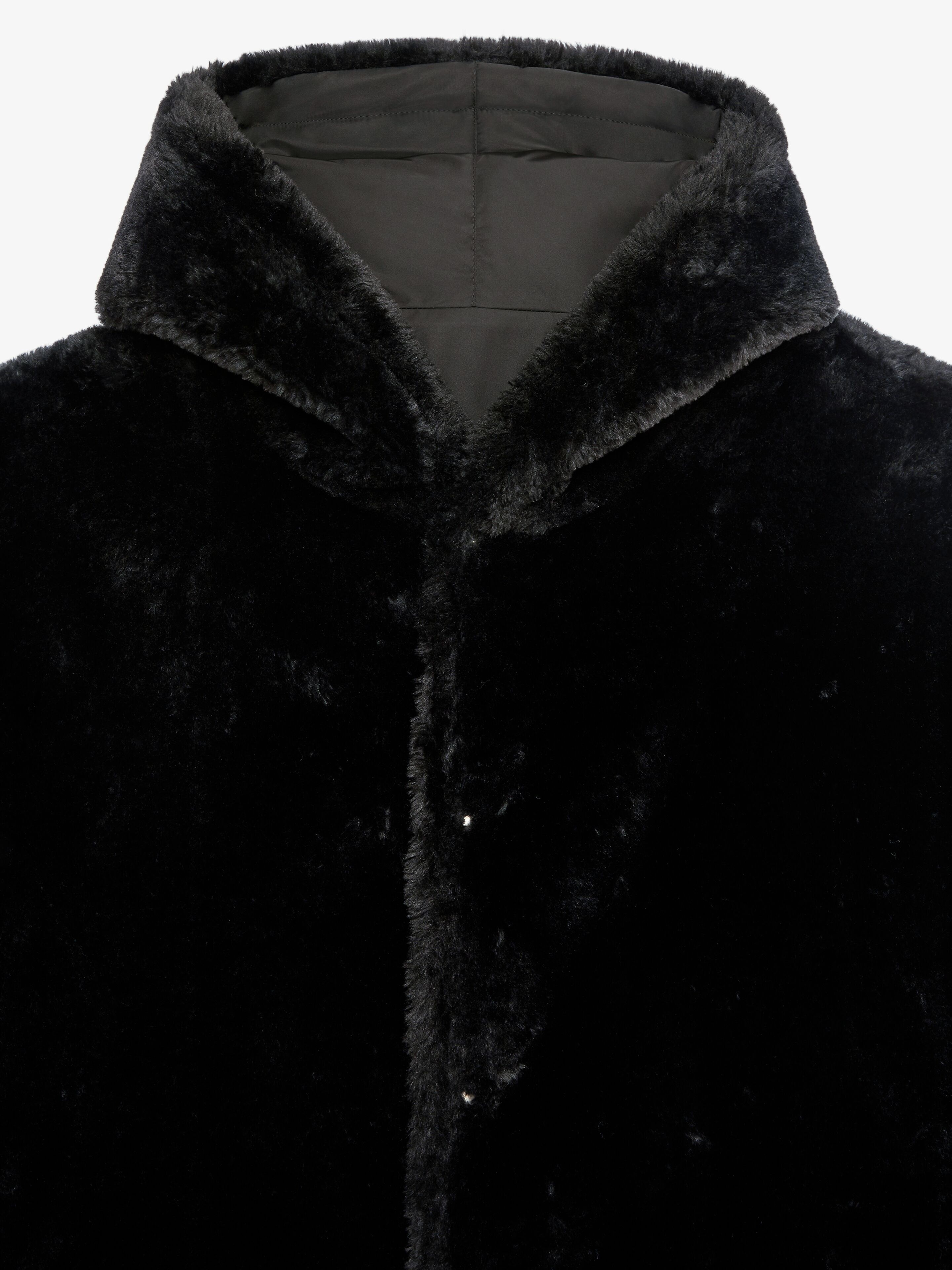 REVERSIBLE PARKA IN NYLON AND FAUX FUR - 9