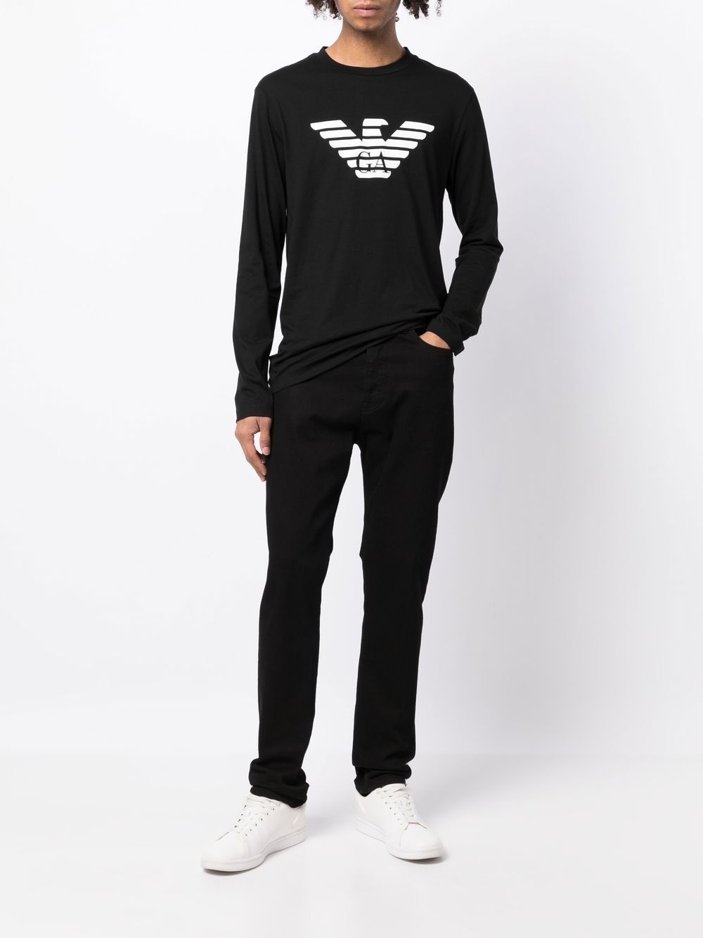 chest-logo long-sleeve T-shirt - 2