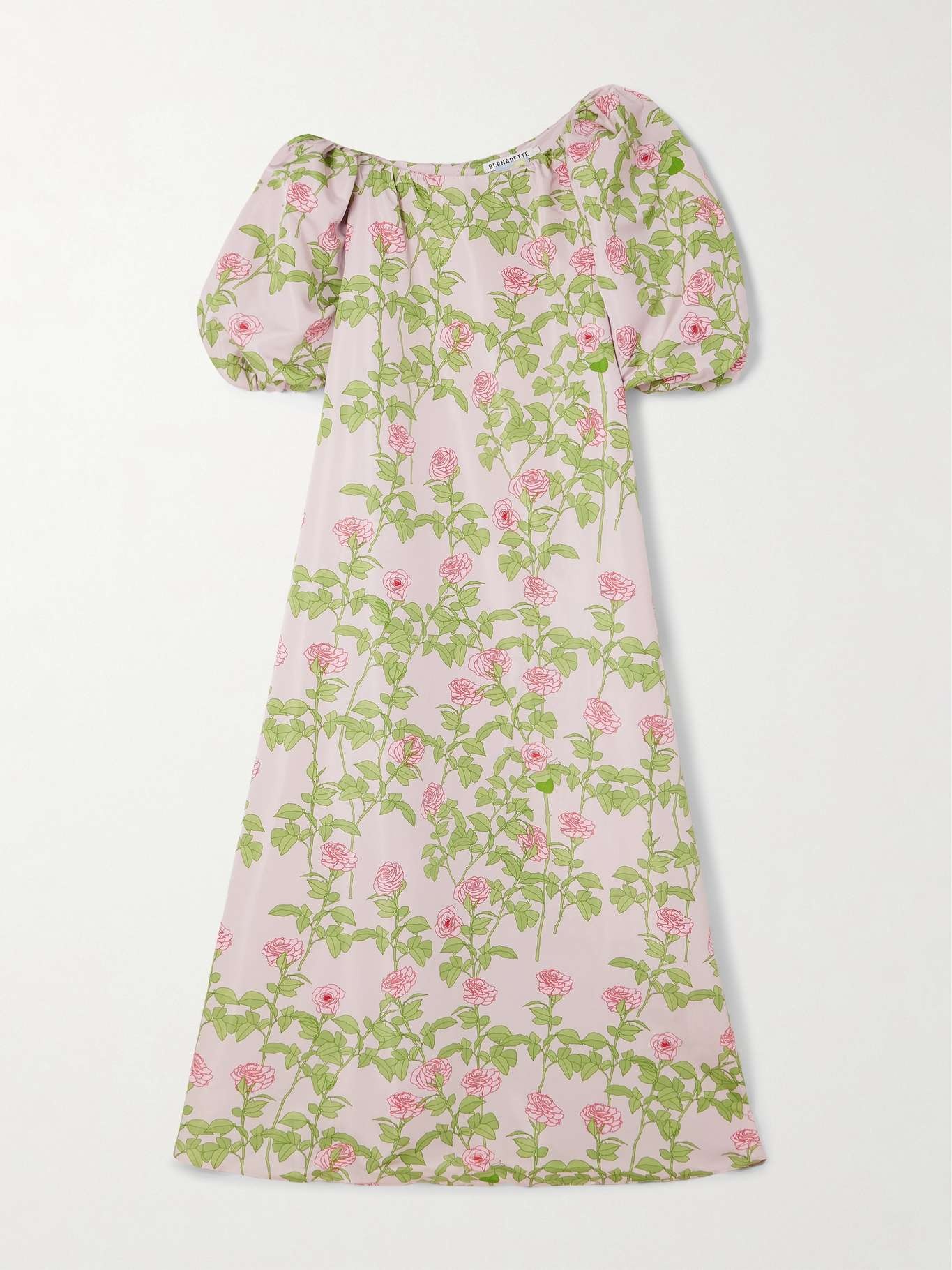 Nathalie off-the-shoulder floral-print taffeta gown - 1