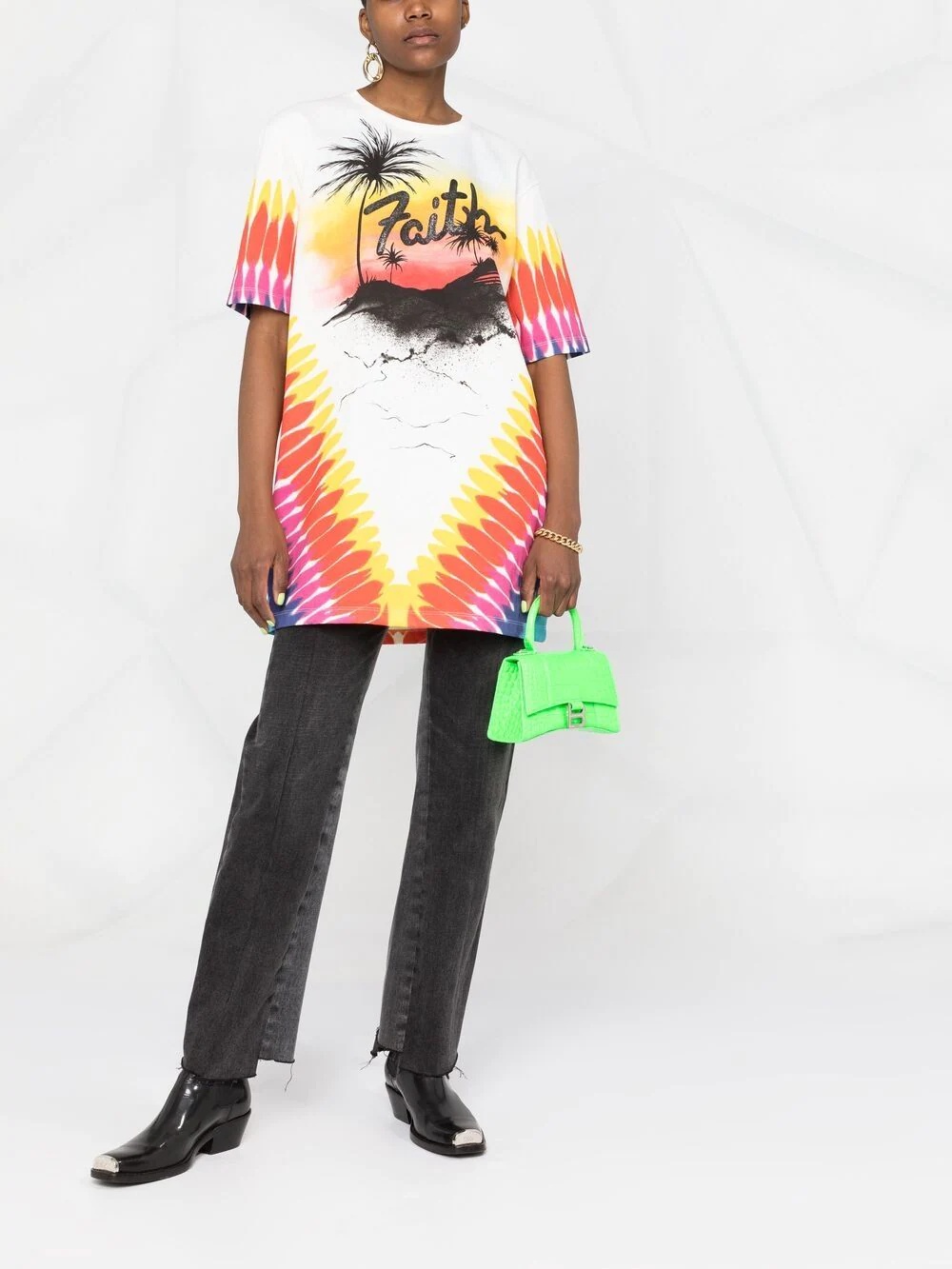 tie-dye logo print T-shirt - 2