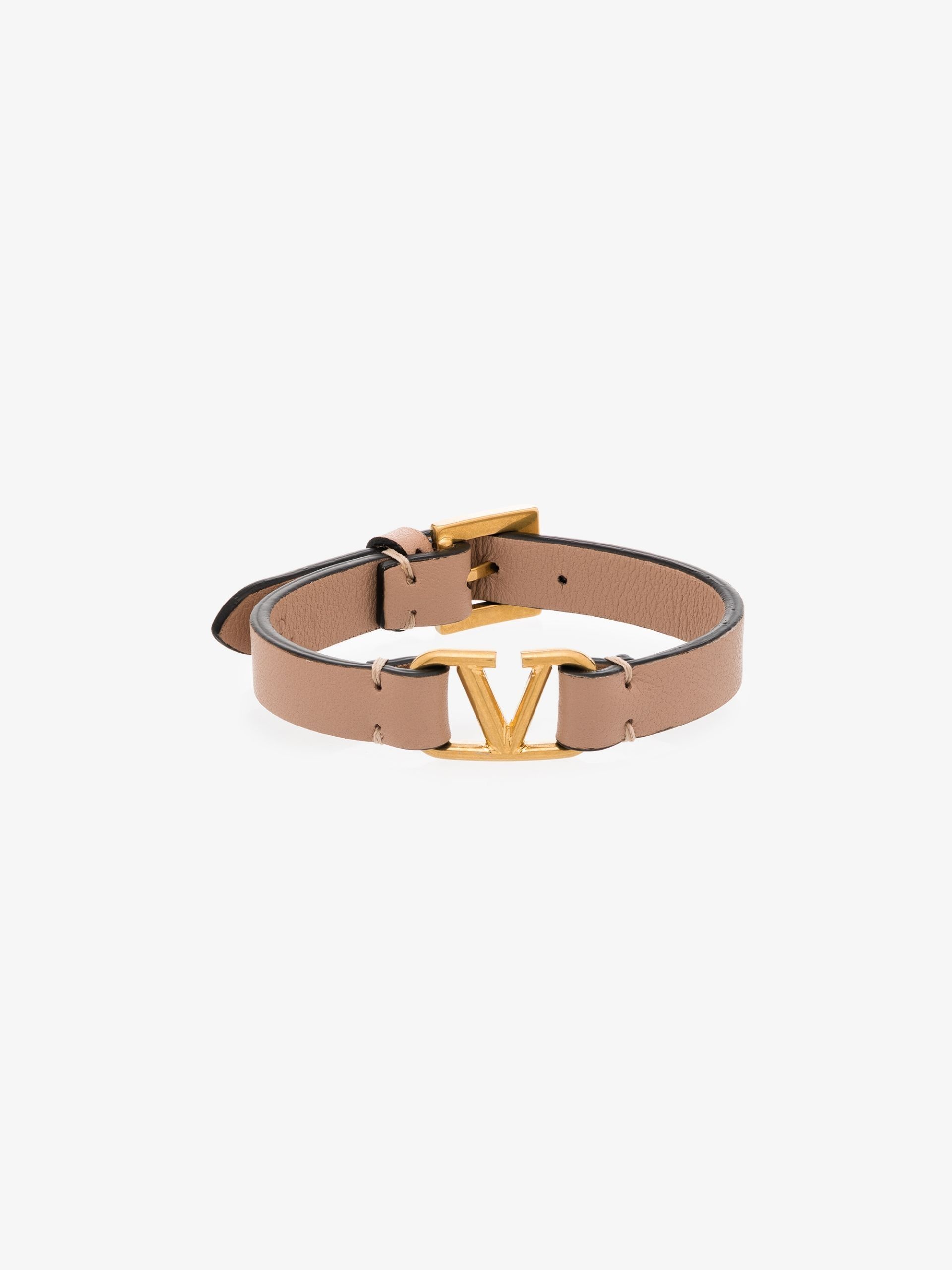 Neutral VLogo Signature Leather Bracelet - 1