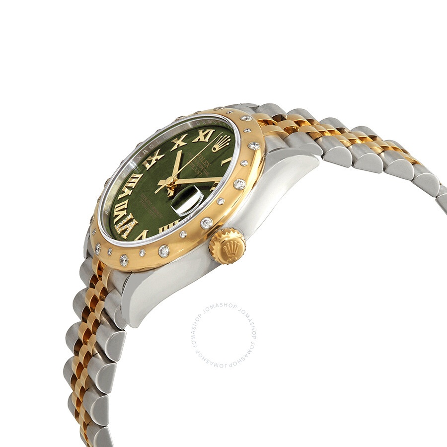 Rolex Datejust 31 Olive Green Dial Automatic Ladies Steel and 18kt Yellow Gold Jubilee Watch 278343G - 2