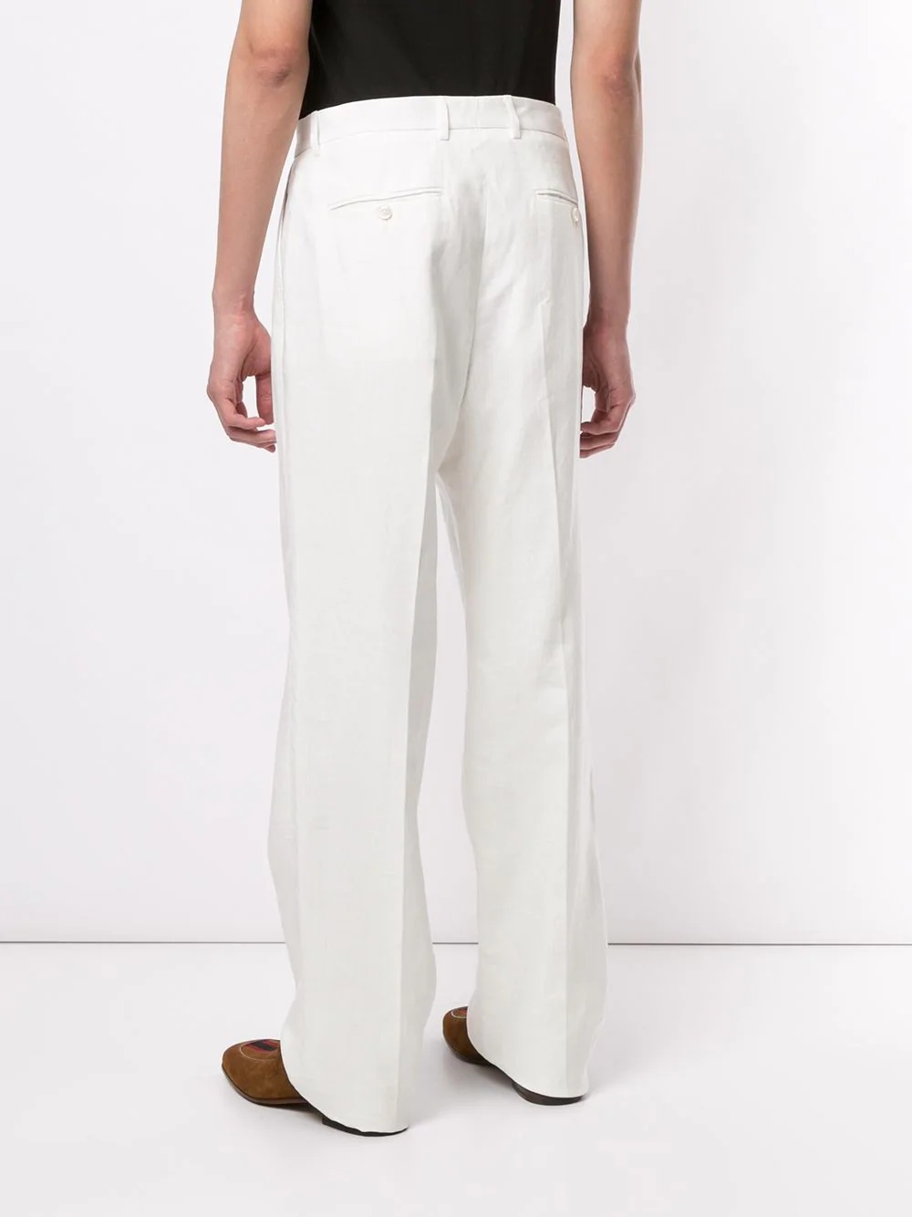 tailored linen trousers - 4