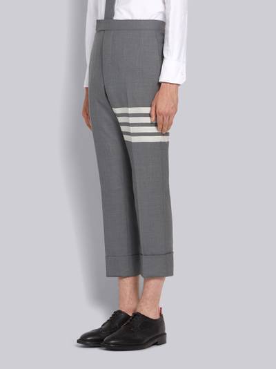 Thom Browne Medium Grey Plain Weave Suiting Classic 4-Bar Trouser outlook
