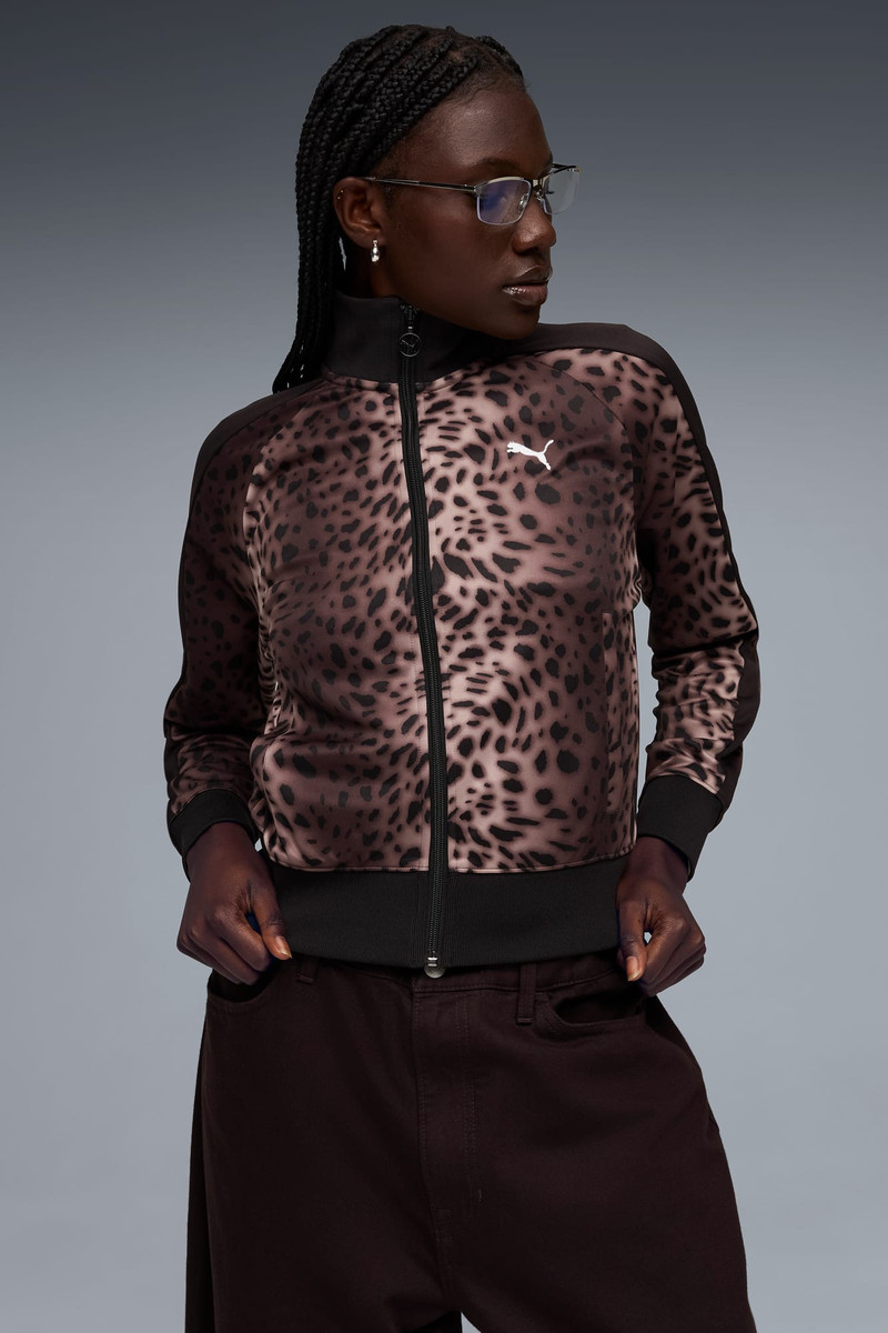 PUMA Leopard Luxe Women's T7 Track Jacket outlook