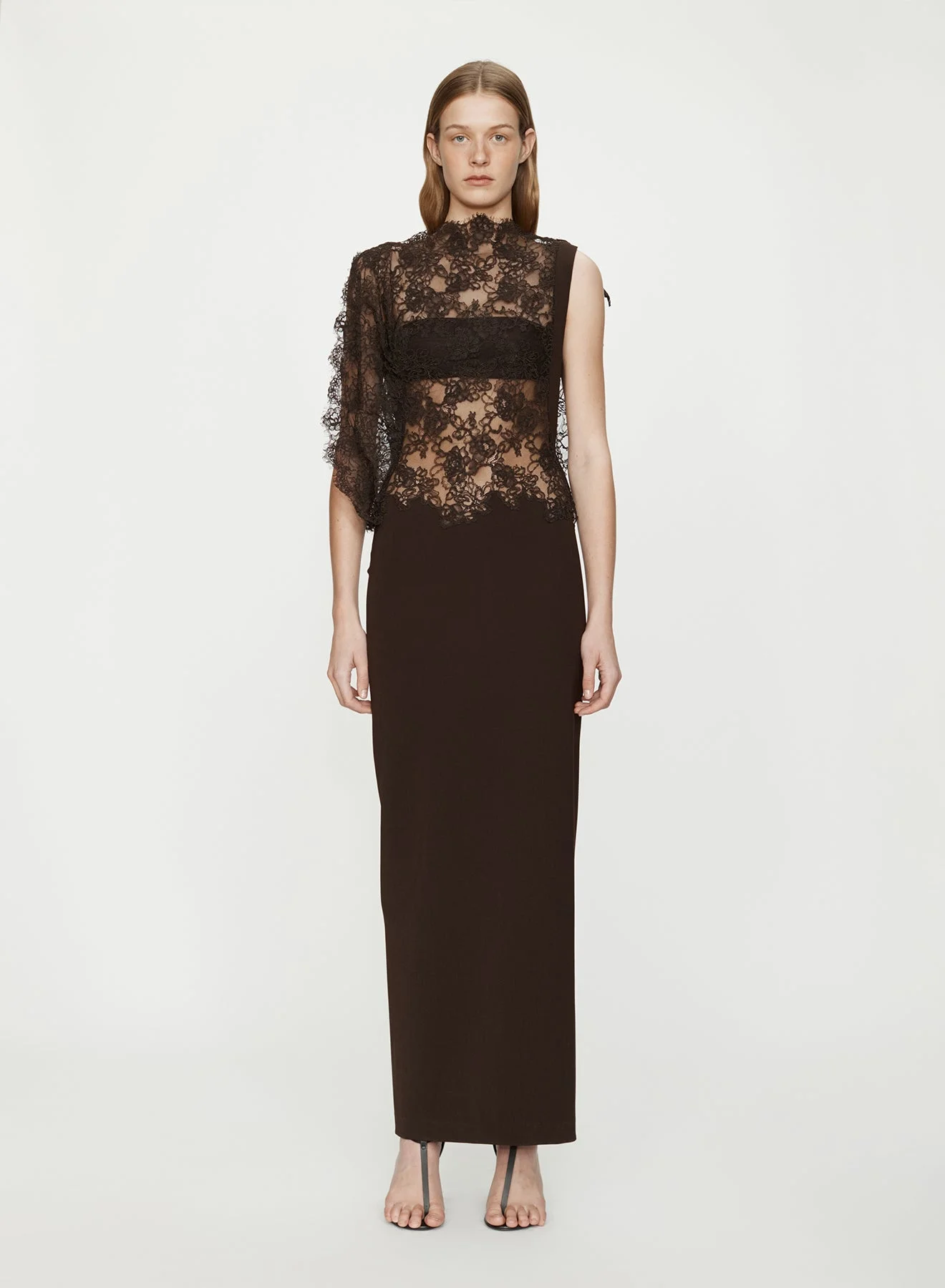 Mahara Floating Lace Column Dress - 1