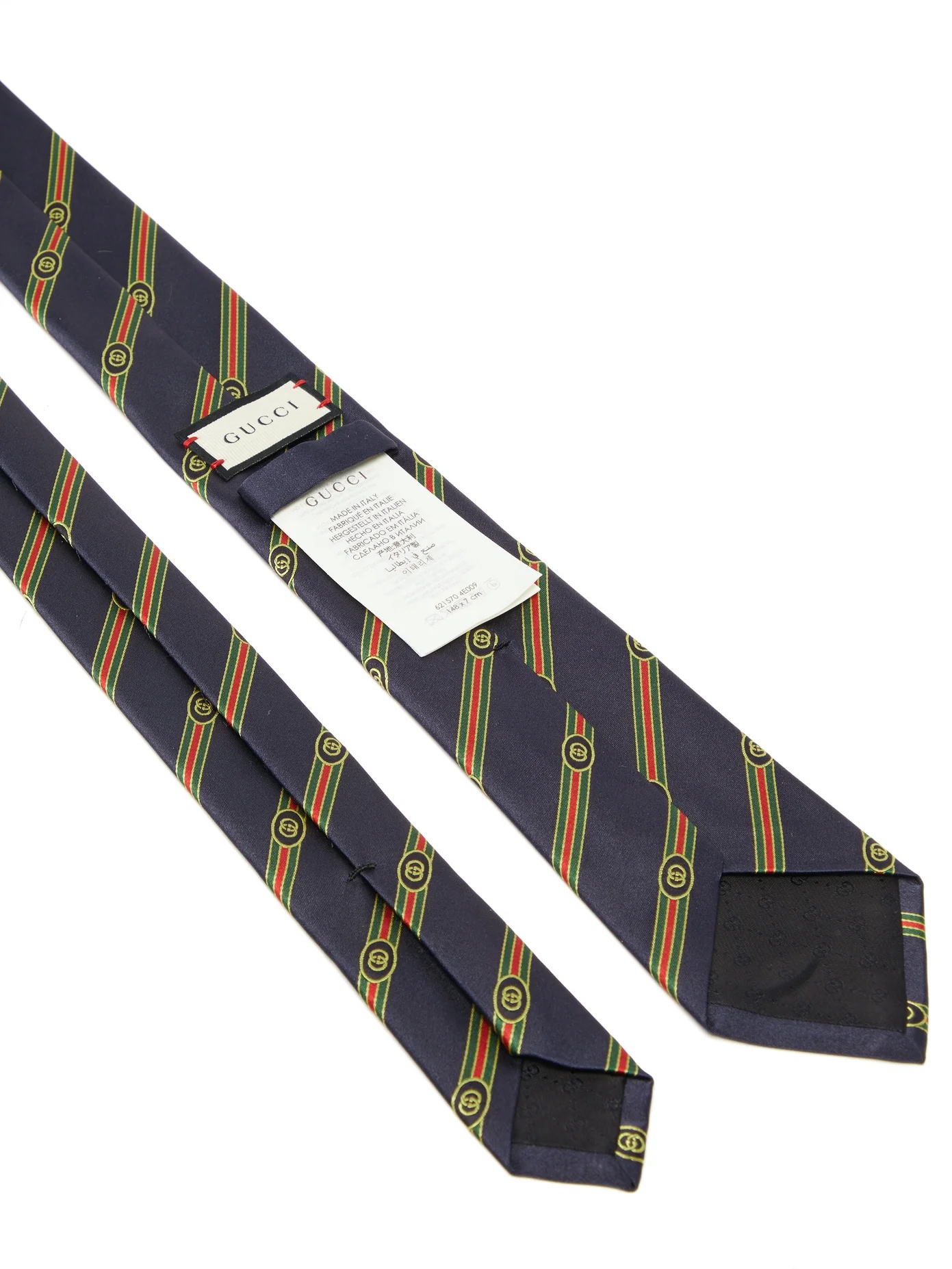 Striped GG-jacquard silk-satin tie - 3