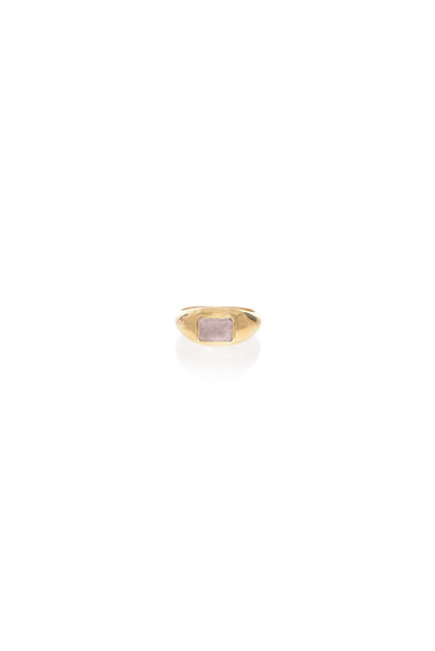 GABRIELA HEARST Small Ring in 18k Gold & Rose Quartz Stone outlook