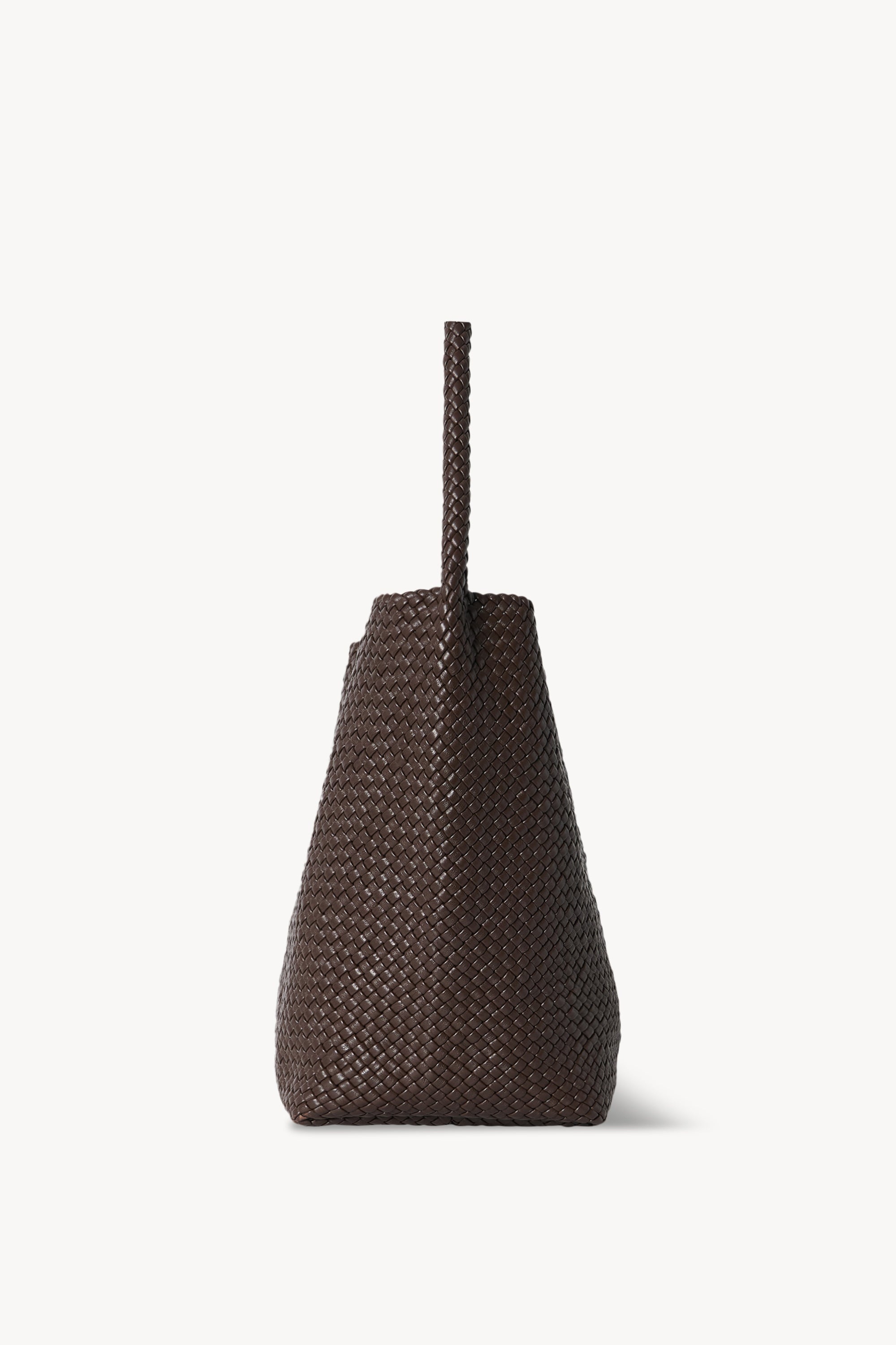 Medium Woven N/S Tote Bag in Leather - 3