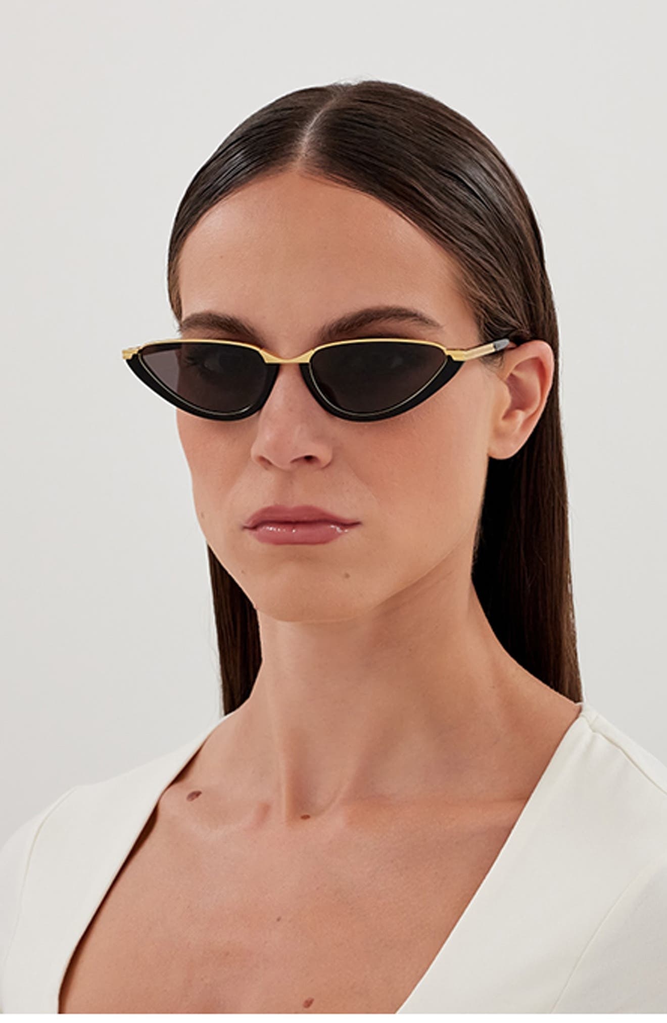 Bottega Veneta 50mm Cat Eye Sunglasses in Black at Nordstrom - 3