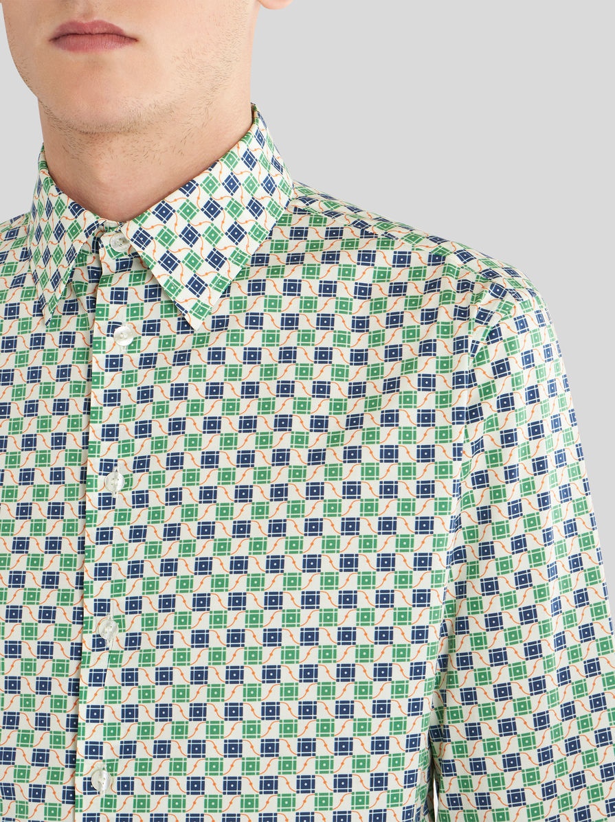 MICRO GEOMETRIC PATTERN SHIRT - 3