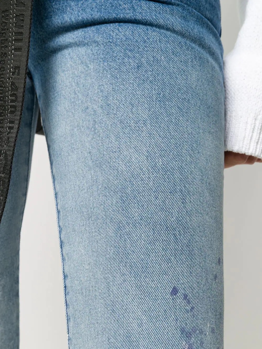 bleach effect straight jeans - 5