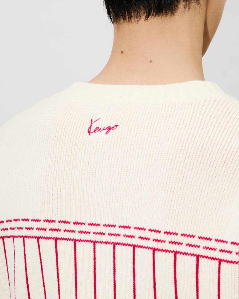 'KENZO Trompe L'oeil' cardigan in cotton wool 7