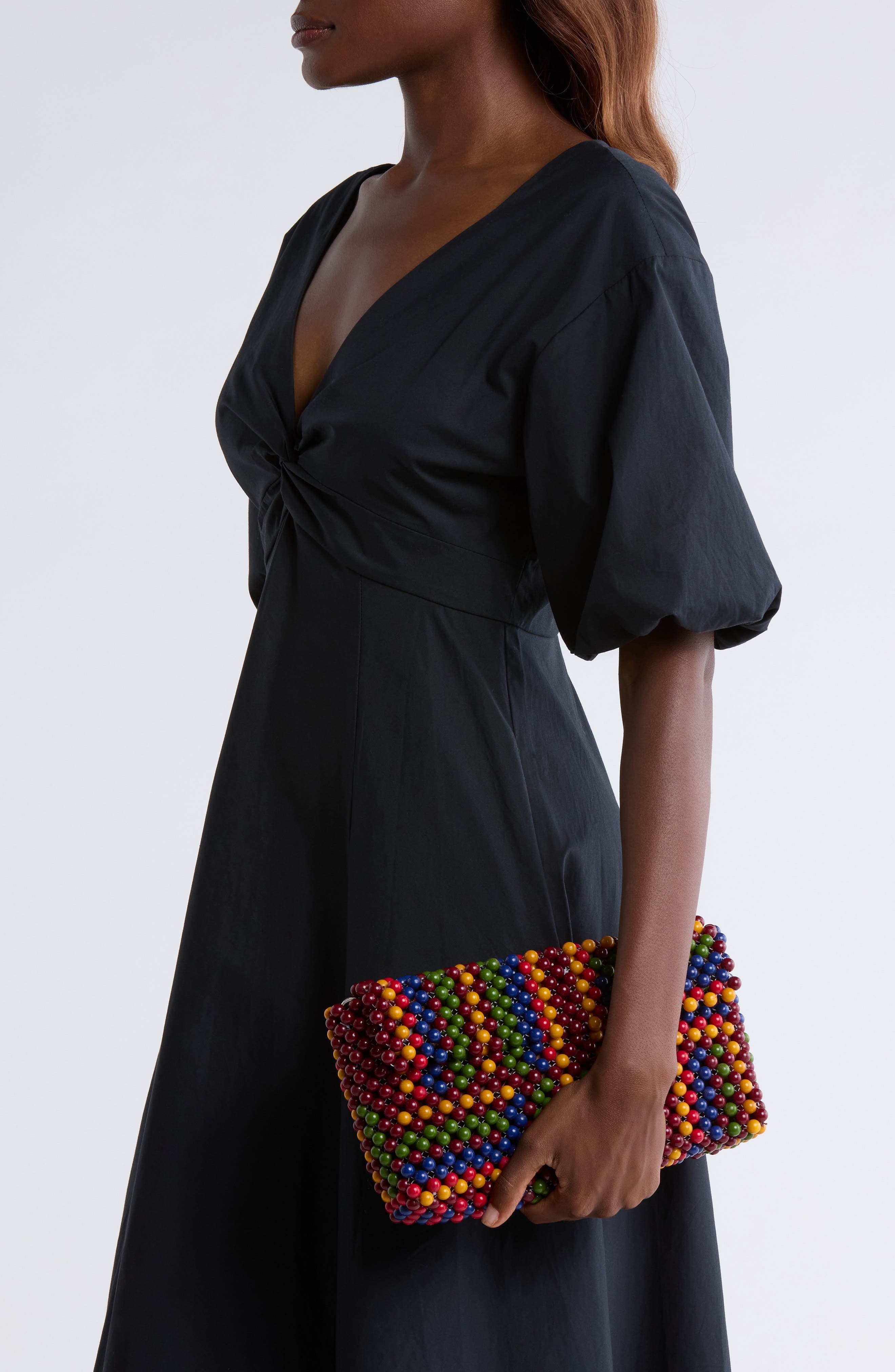 STAUD Timmy Beaded Shoulder Bag in Jungle Stripe at Nordstrom - 3