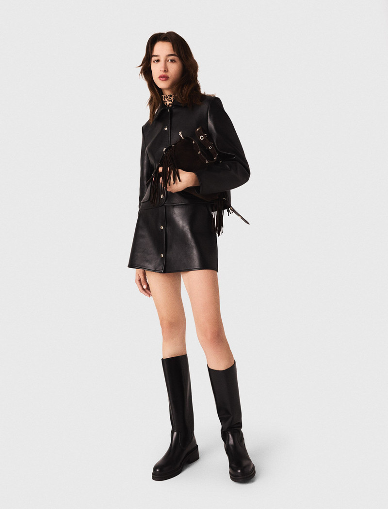 Cropped Leather Jacket 5