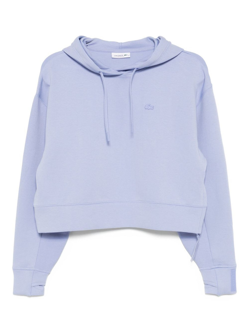 logo-embroidered hoodie 1