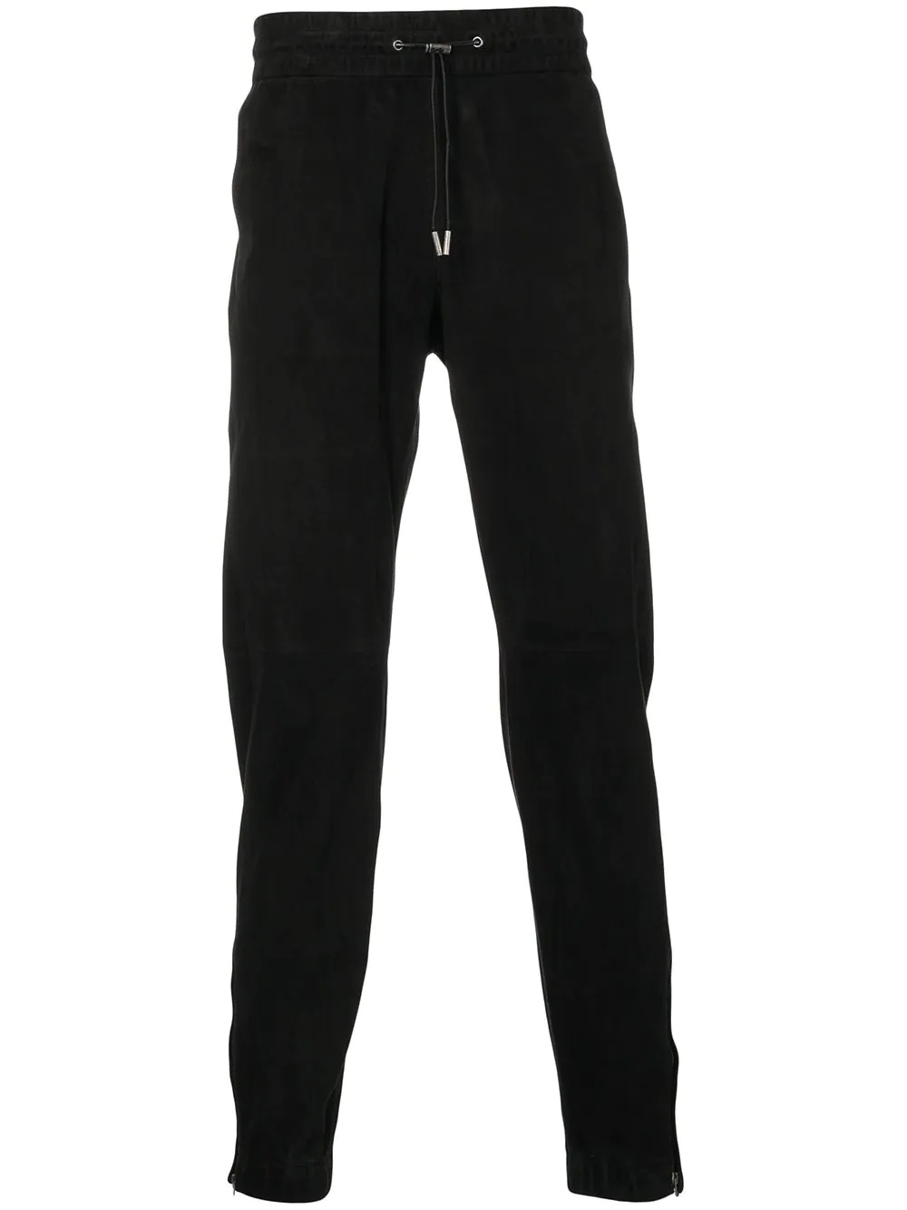 tapered suede track trousers - 1