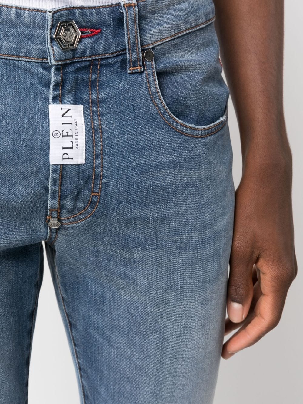 logo-patch skinny jeans - 5