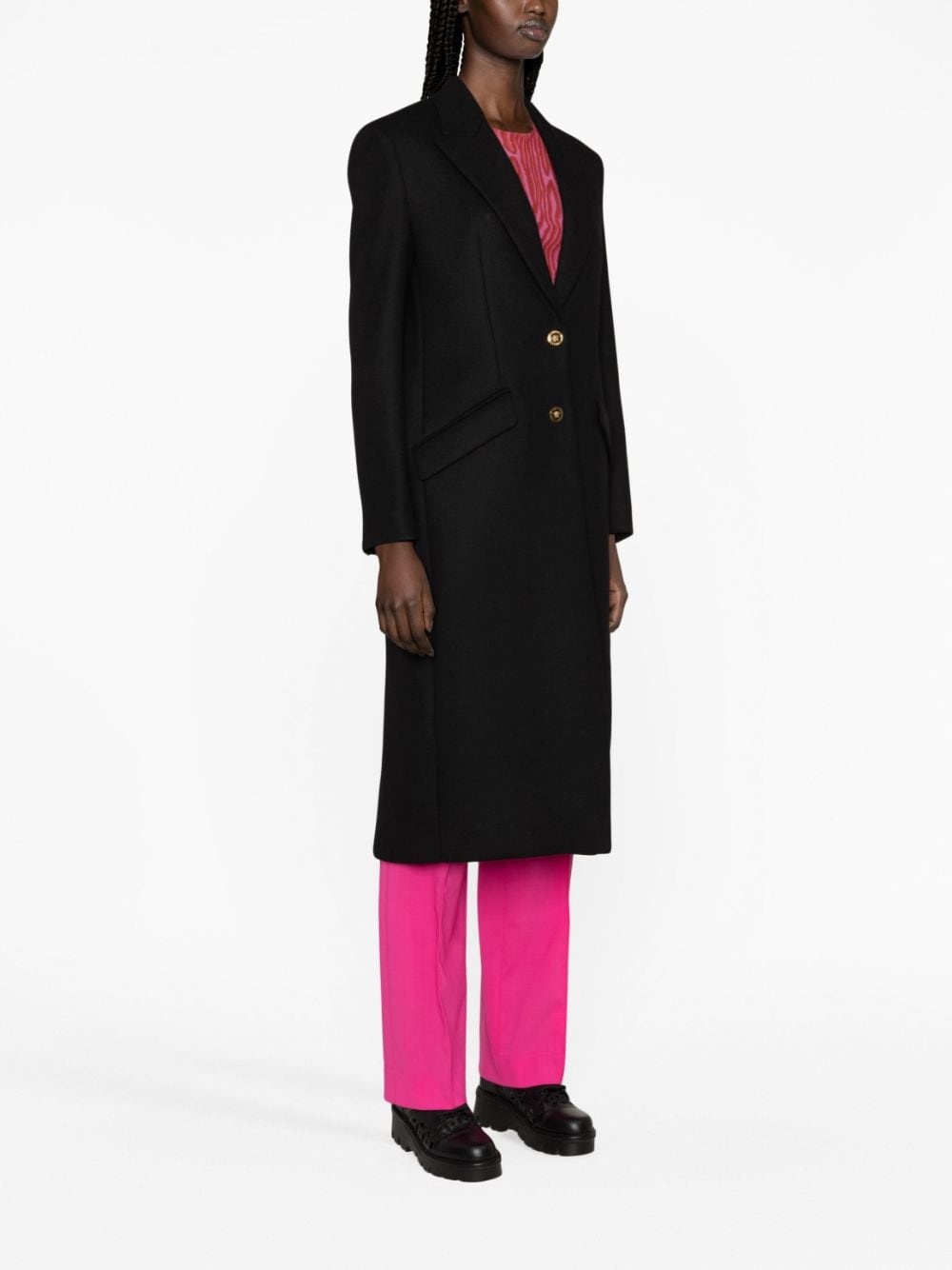 Medusa wool-blend coat - 4
