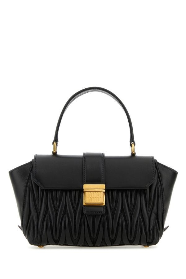 Miu Miu Woman Black Leather Handbag - 1