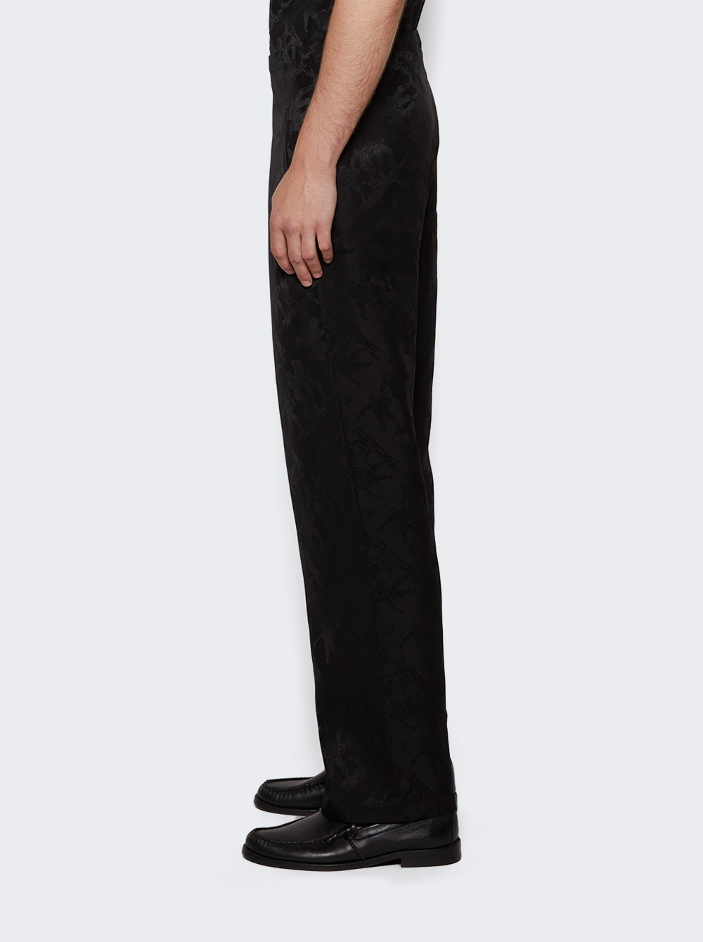 Football Jacquard Pajama Pants Black - 4